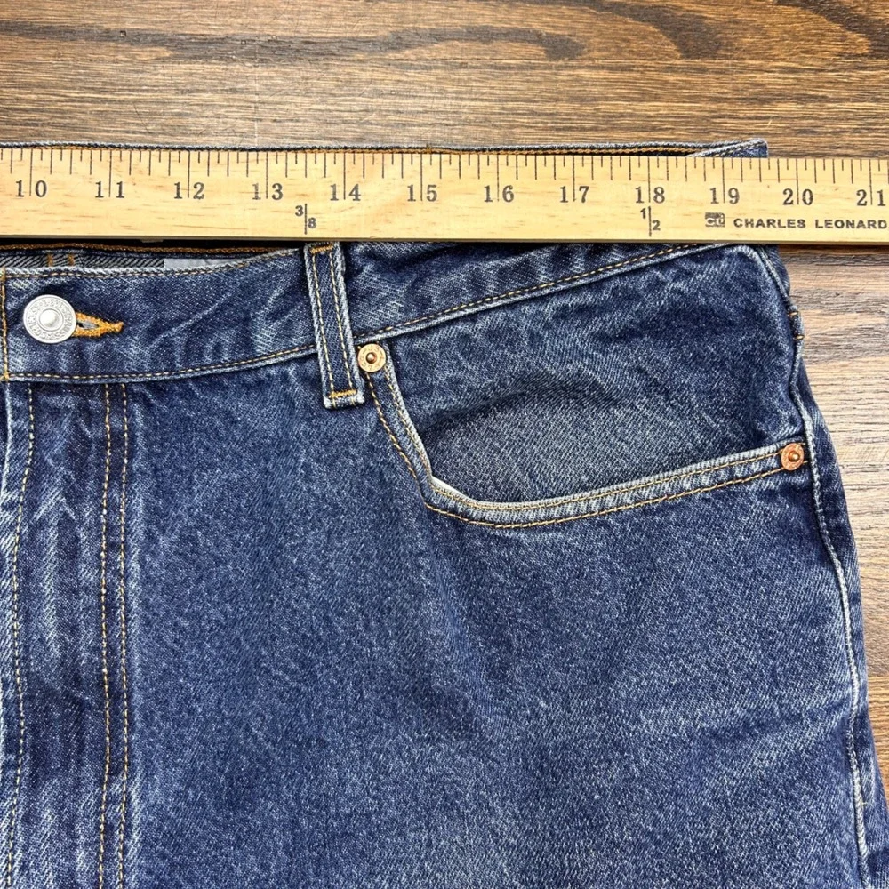 Levis 505 Regular Fit Jeans Mens 42x30 Straight‎ Leg Medium Wash Blue Denim